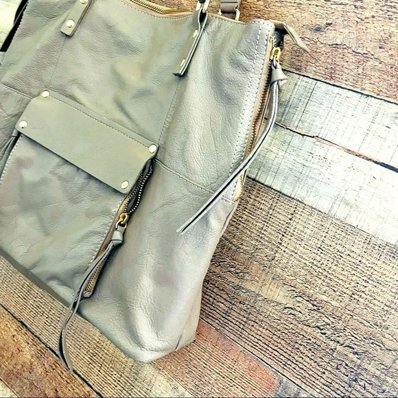 Kooba Leather Everette Tote Bag Taupe - Picture 4 of 12